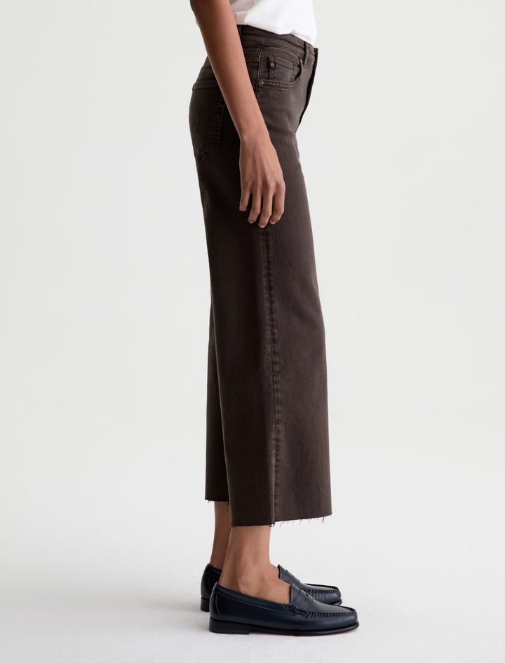 AG Saige Wide Leg Cropped Jean - Sulfur Burnt Umber