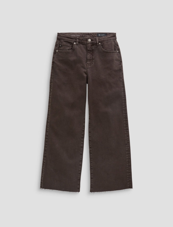 AG Saige Wide Leg Cropped Jean - Sulfur Burnt Umber