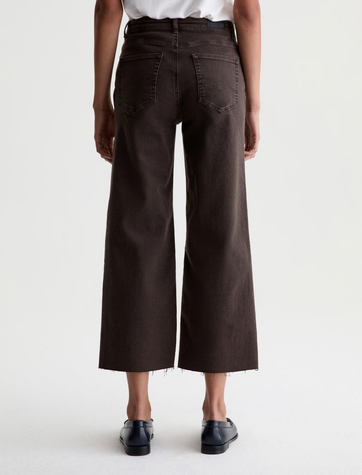 AG Saige Wide Leg Cropped Jean - Sulfur Burnt Umber
