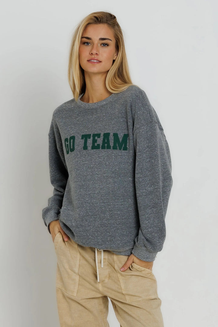 Sunny Somewhere Go Team Oversized Crew Sweatshirt