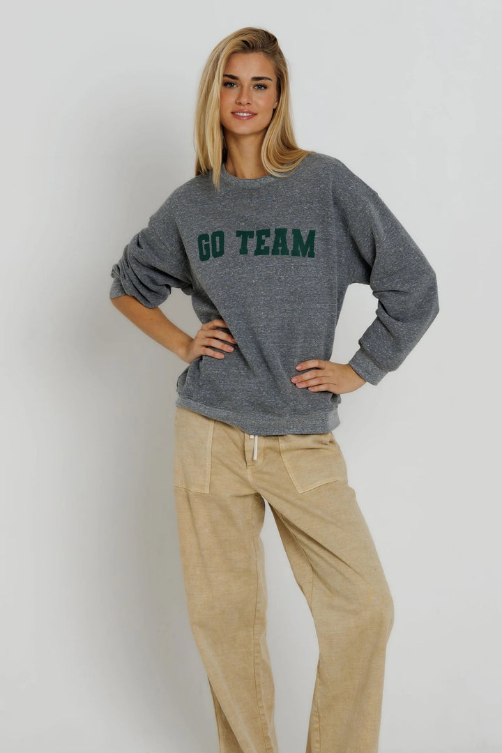 Sunny Somewhere Go Team Oversized Crew Sweatshirt