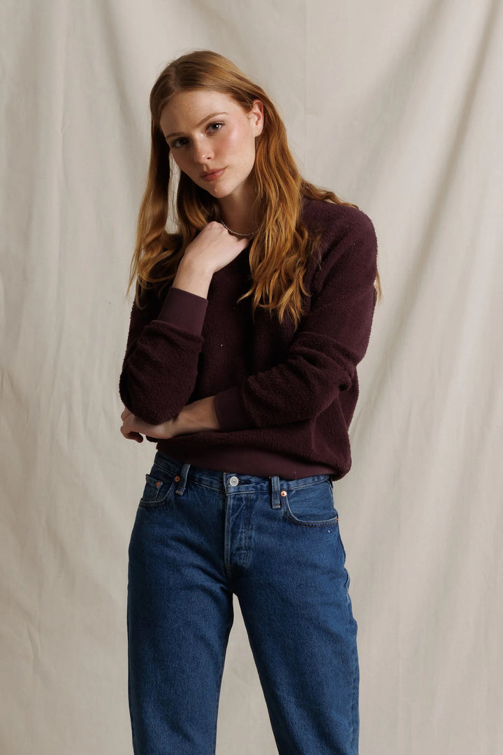 perfectwhitetee Ziggy reversible sweatshirt - Cherry Lacquer