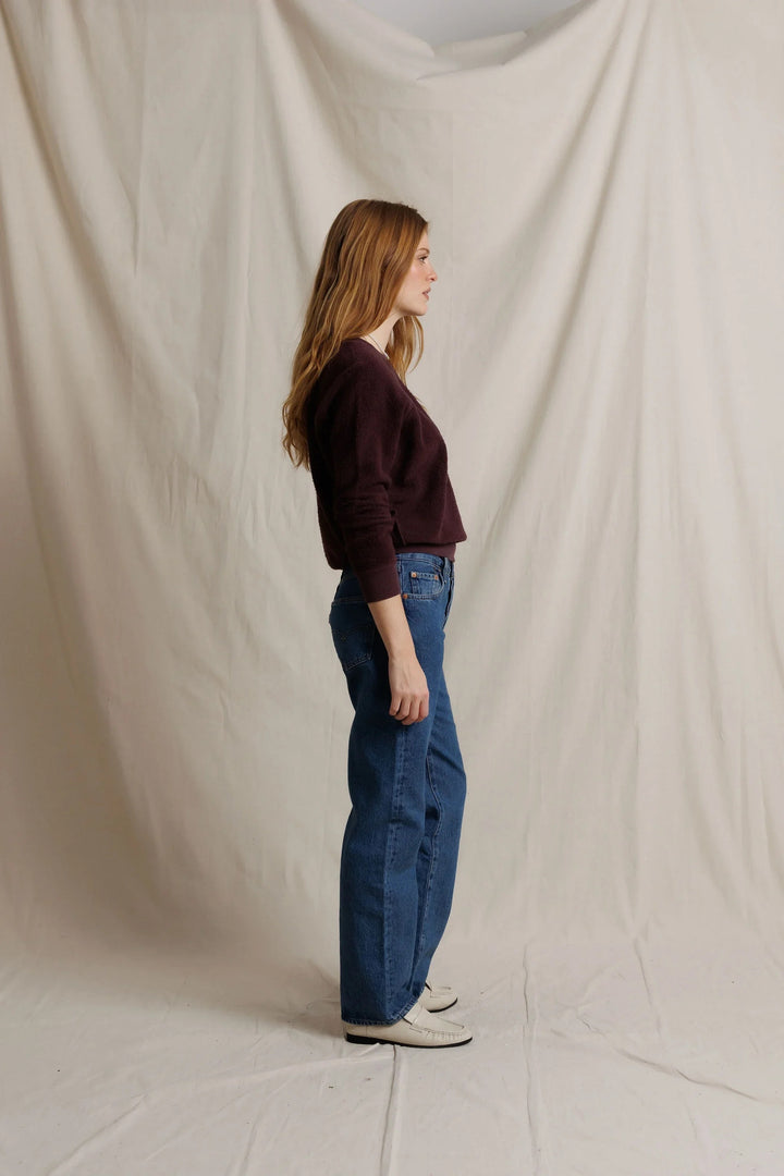 perfectwhitetee Ziggy reversible sweatshirt - Cherry Lacquer