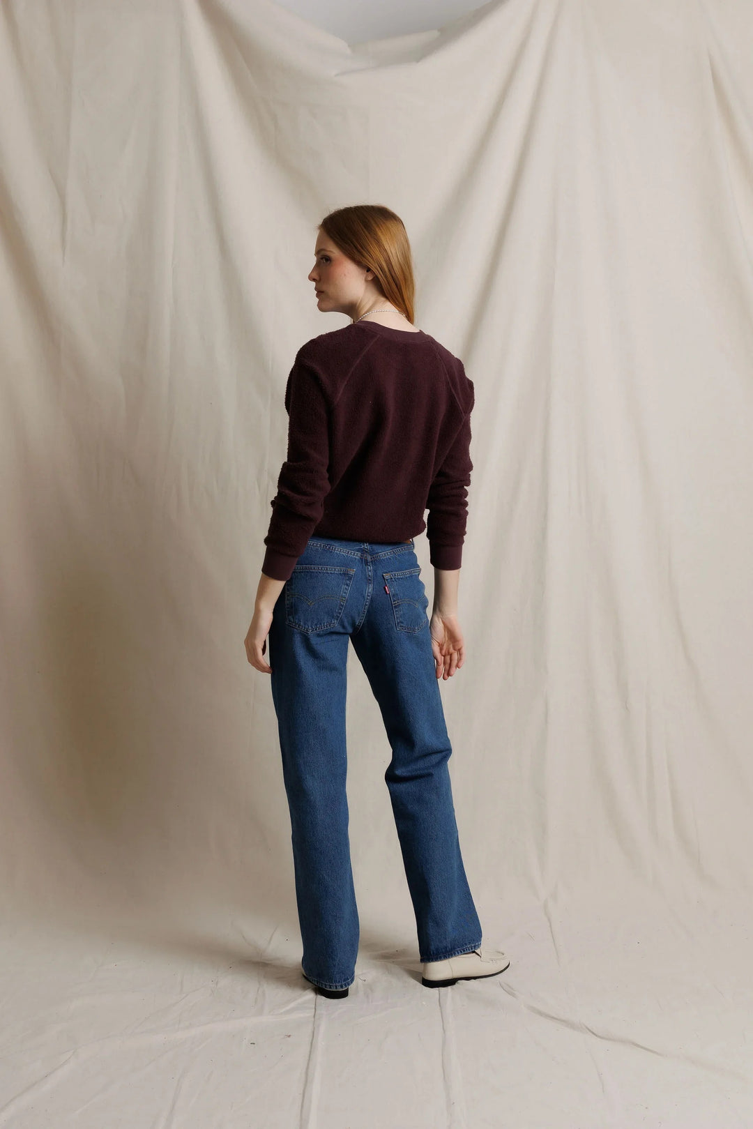 perfectwhitetee Ziggy reversible sweatshirt - Cherry Lacquer