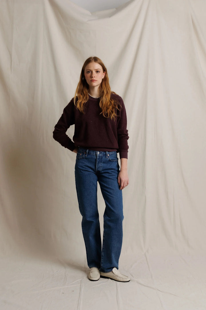perfectwhitetee Ziggy reversible sweatshirt - Cherry Lacquer