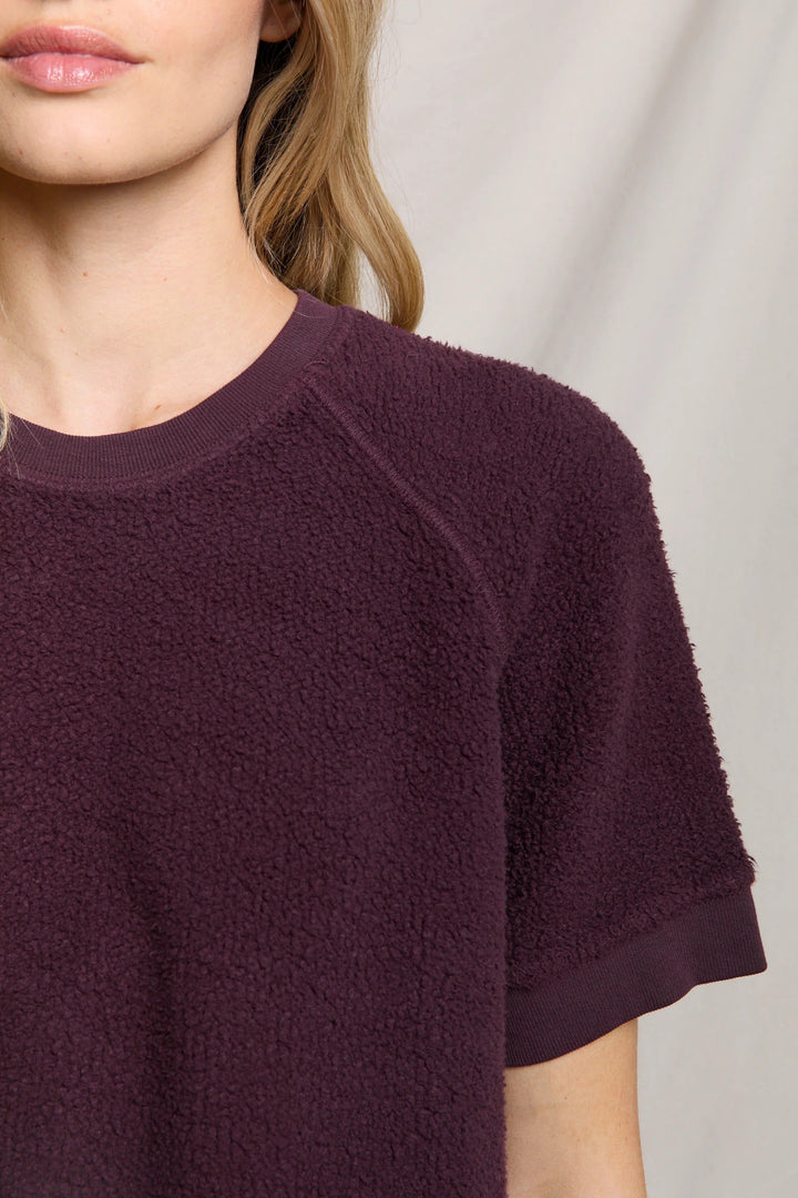 perfectwhitetee Ziggy short sleeve sweatshirt - Cherry Lacquer