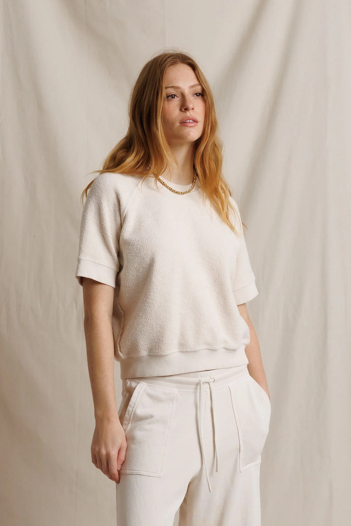 perfectwhitetee Ziggy Short Sleeve Sweatshirt - Sugar