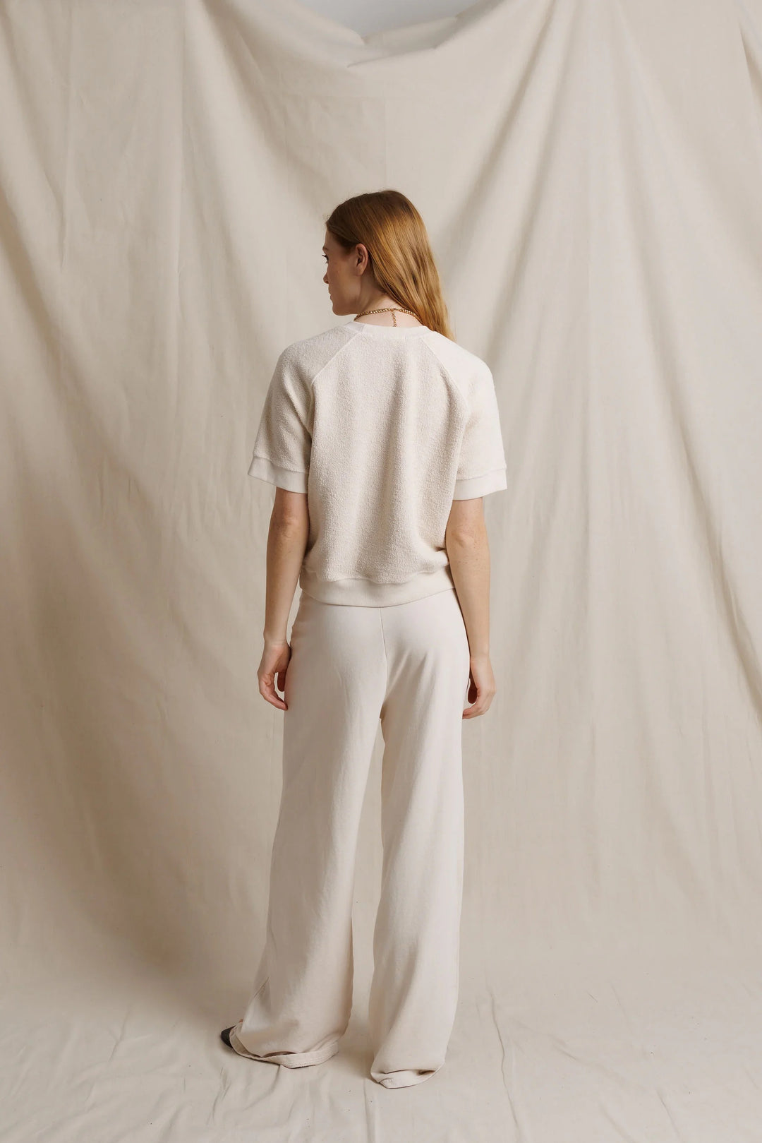 perfectwhitetee Ziggy Short Sleeve Sweatshirt - Sugar