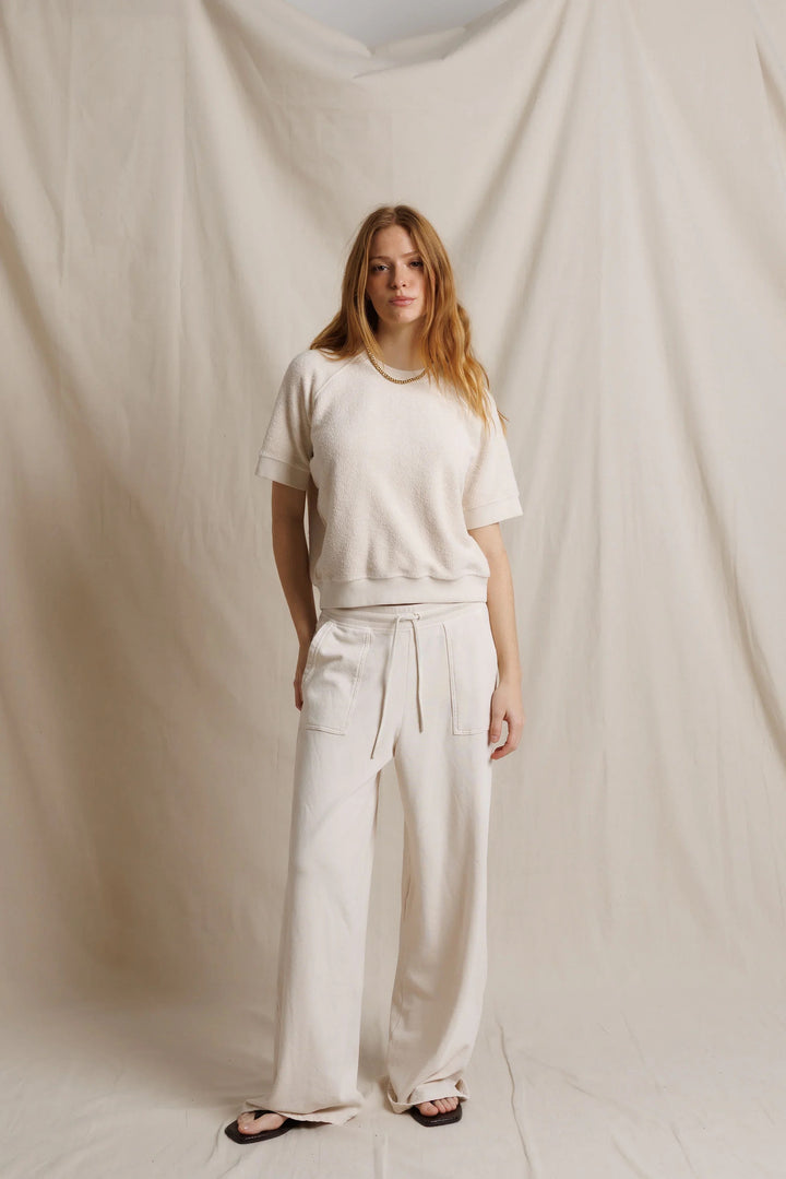 perfectwhitetee Ziggy Short Sleeve Sweatshirt - Sugar