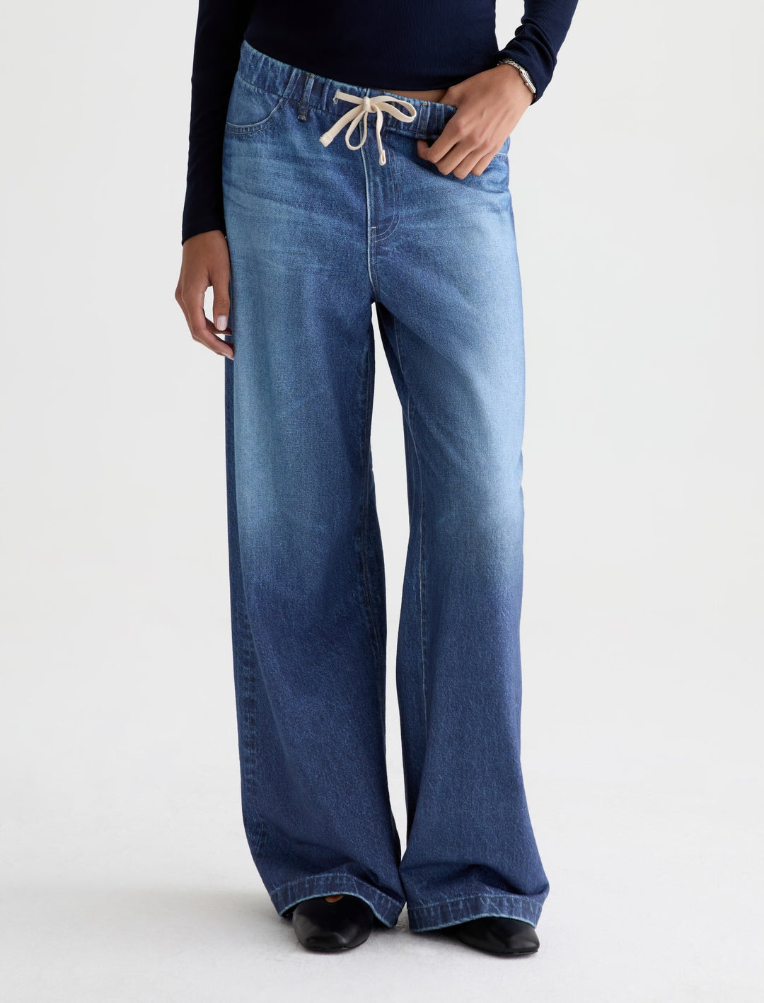AG Stella Off-Duty Denim Sweatpant - After Hours