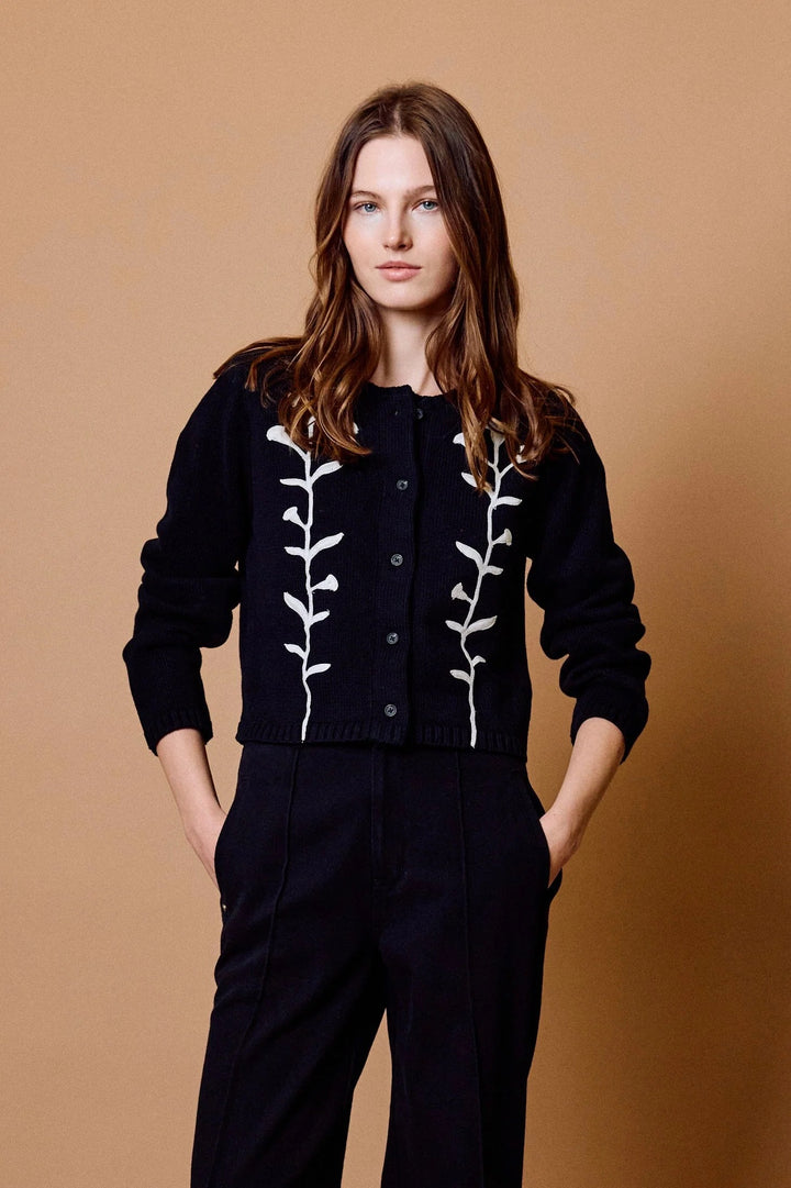 Cleobella Samantha Sweater - Black Ivory