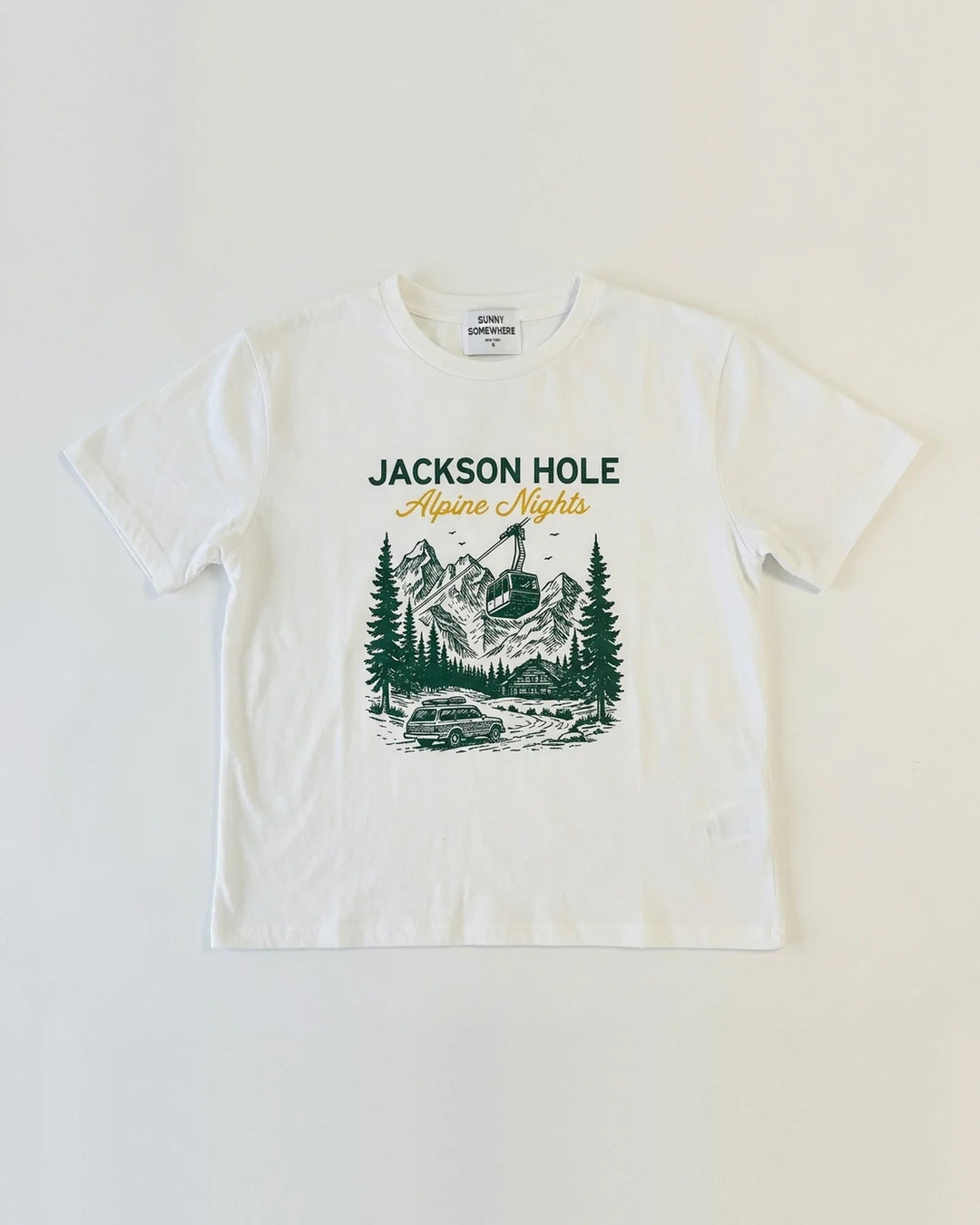 Sunny Somewhere Everyday Tee - Jackson Hole Alpine Nights