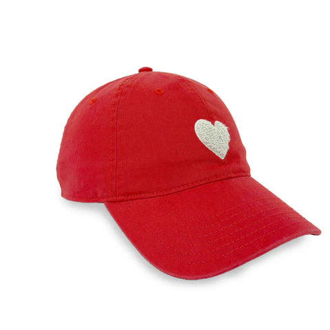 Kerri Rosenthal Imperfect Chenille Heart Hat Red
