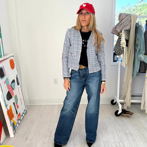 Kerri Rosenthal Imperfect Chenille Heart Hat Red