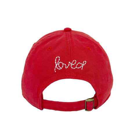 Kerri Rosenthal Imperfect Chenille Heart Hat Red