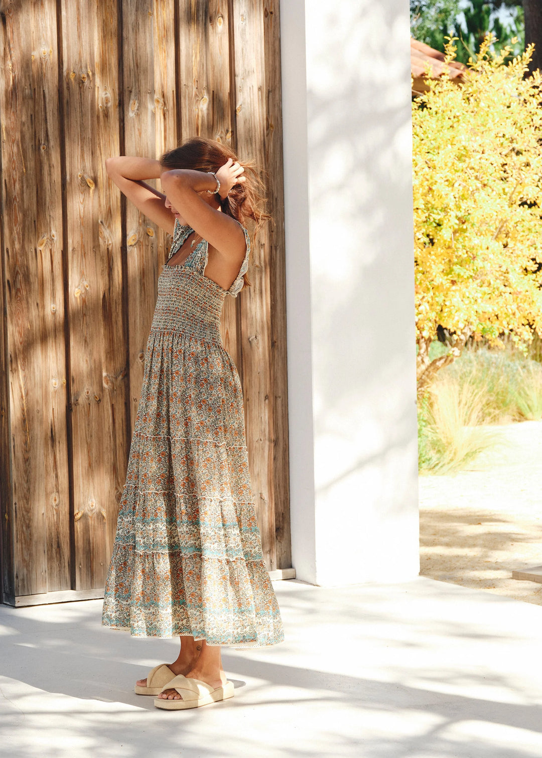 M.A.B.E Jaci Print Maxi Dress