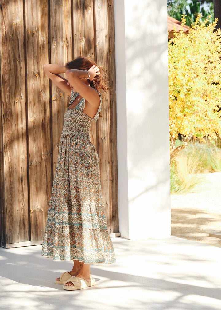 M.A.B.E Jaci Print Maxi Dress