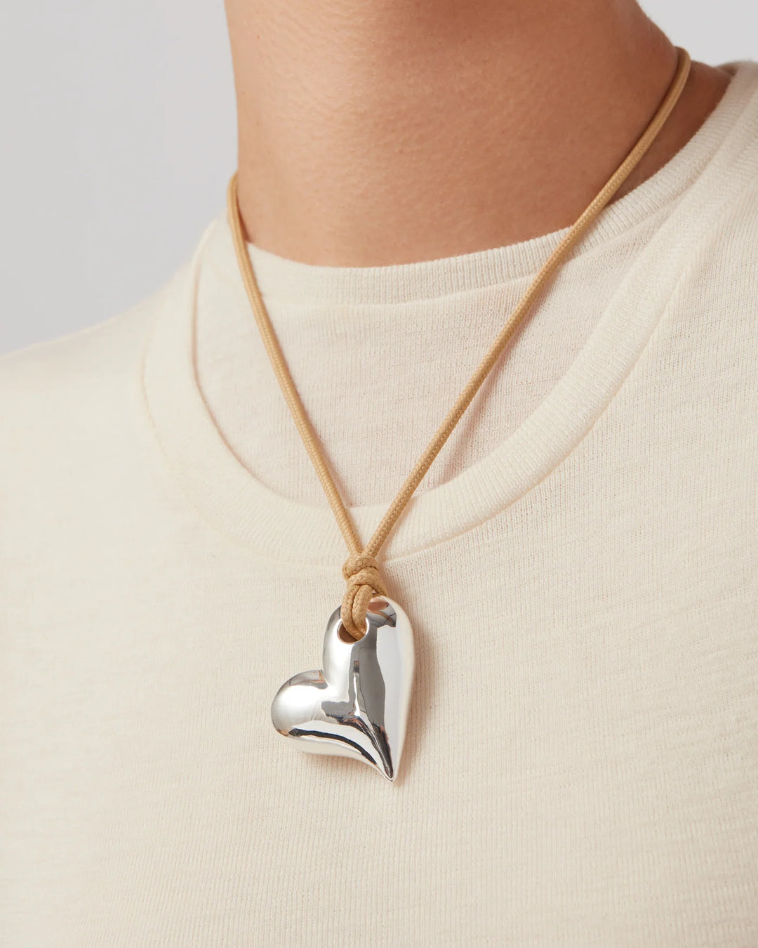 Jenny Bird Art Heart On A String Necklace