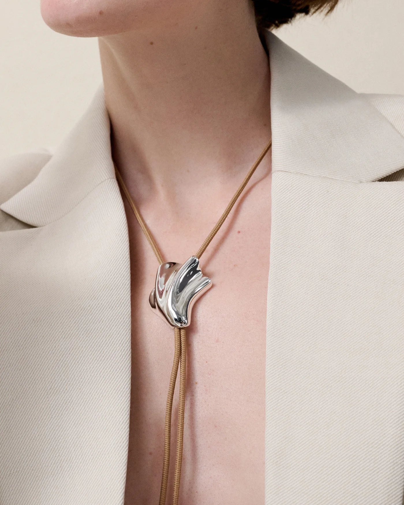 Jenny Bird Lydia Bolo Tie Silver - EQUATION 