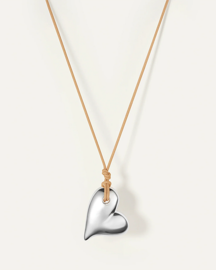 Jenny Bird Mega Art Heart on a String Necklace