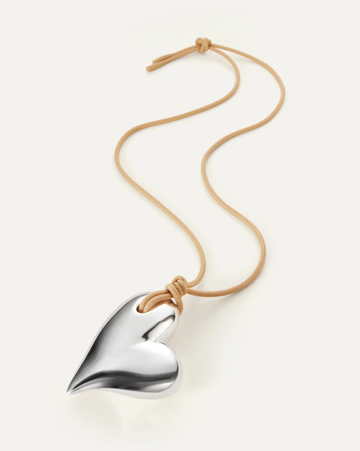 Jenny Bird Mega Art Heart on a String Necklace