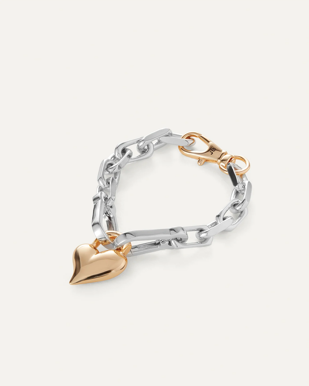 Jenny Bird Two Tone Padlock Heart Chain Bracelet - EQUATION 