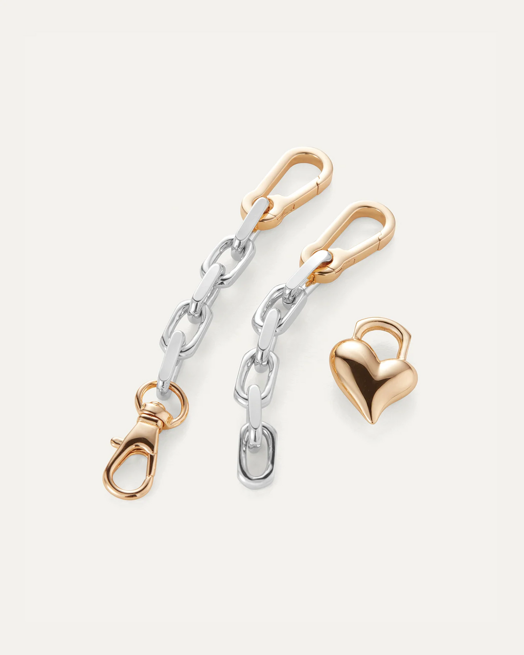 Jenny Bird Two Tone Padlock Heart Chain Bracelet - EQUATION 