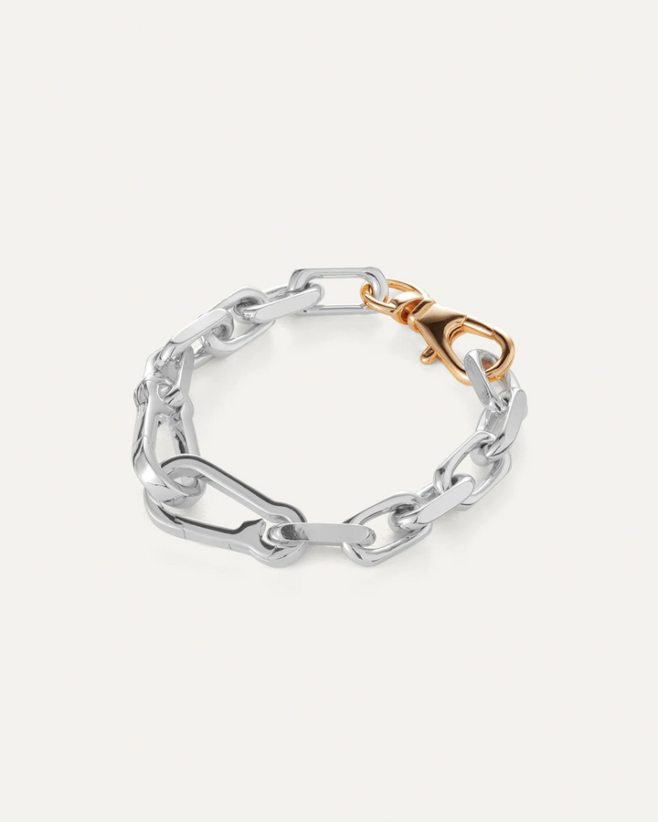 Jenny Bird Two Tone Padlock Heart Chain Bracelet - EQUATION 