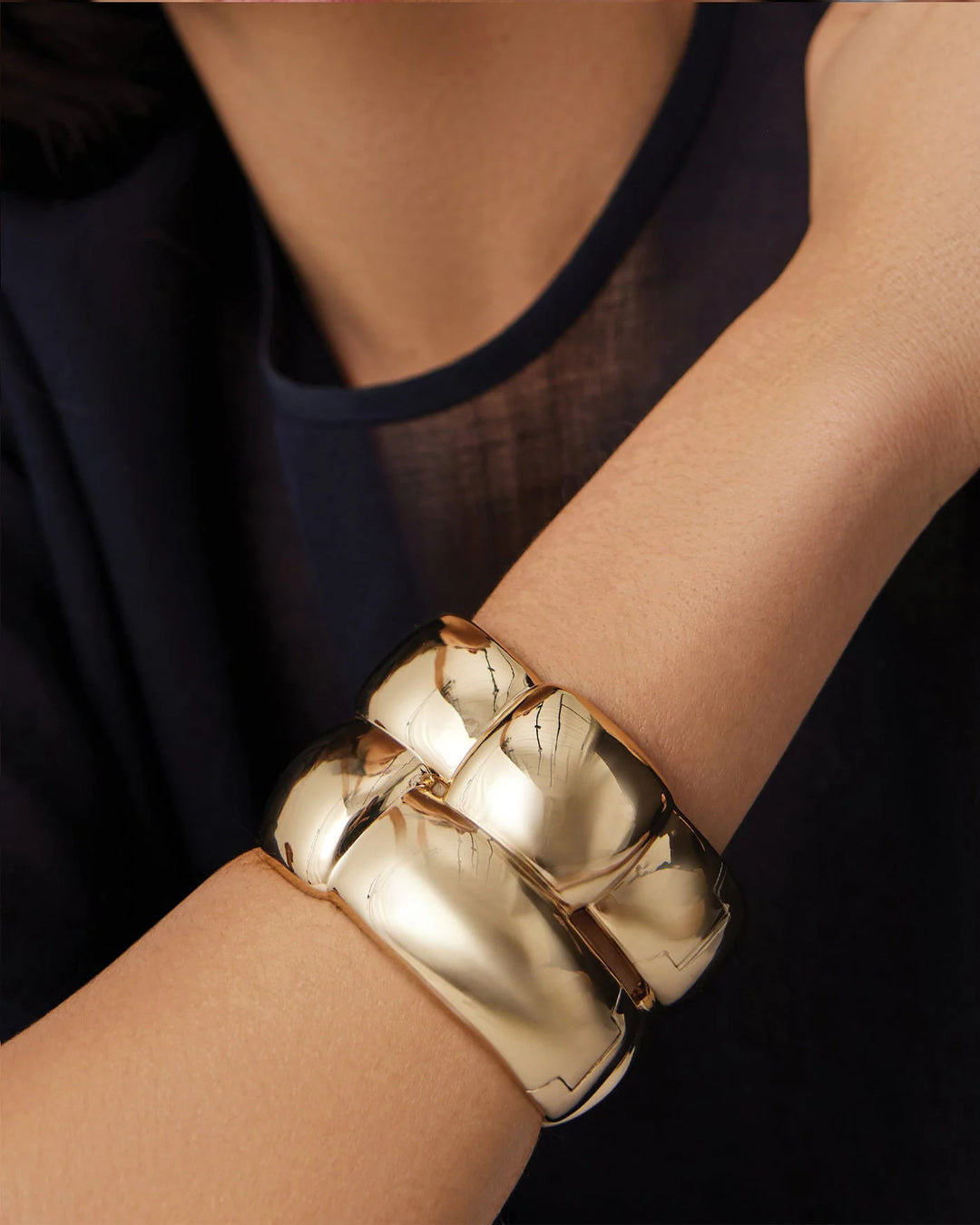 Jenny Bird Mega Woven Bracelet - Gold