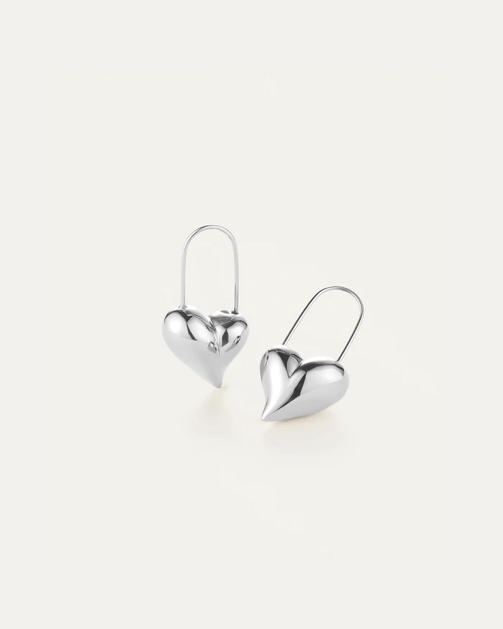 Jenny Bird Waterproof Celeste Heart Earring - Silver