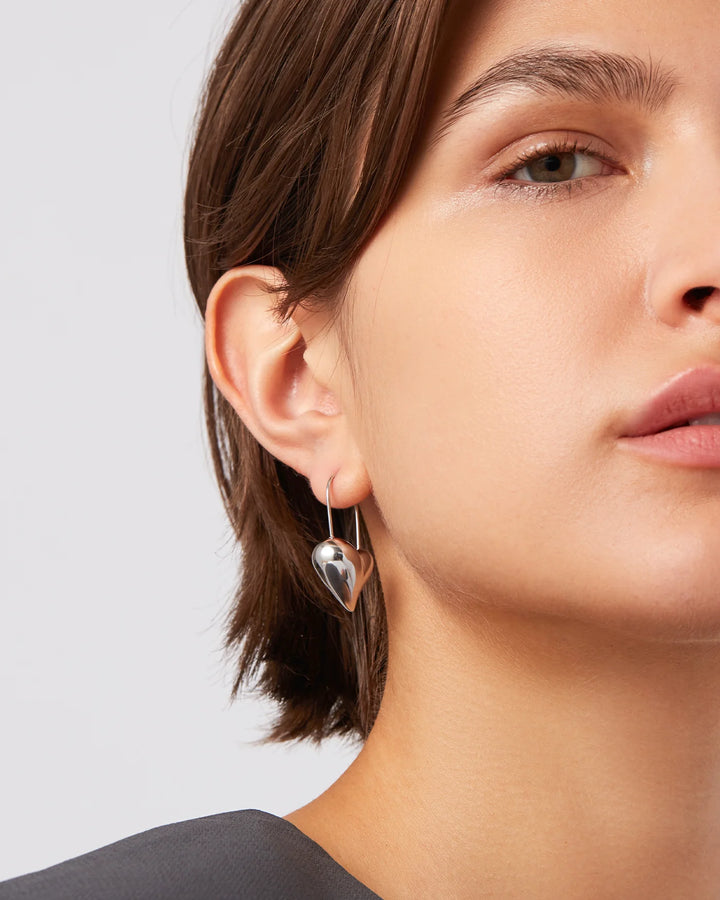 Jenny Bird Waterproof Celeste Heart Earring - Silver