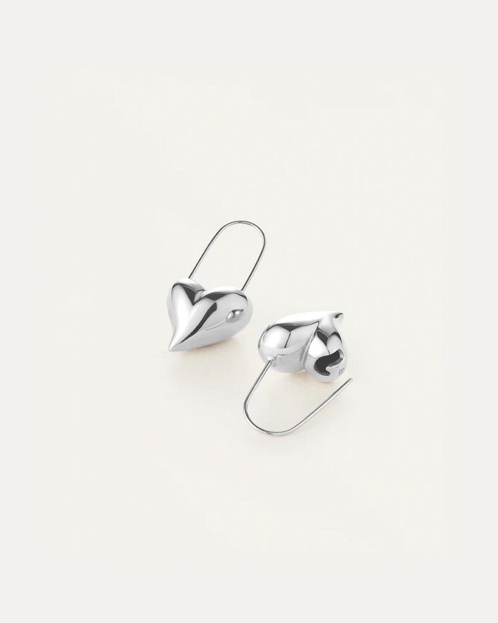 Jenny Bird Waterproof Celeste Heart Earring - Silver