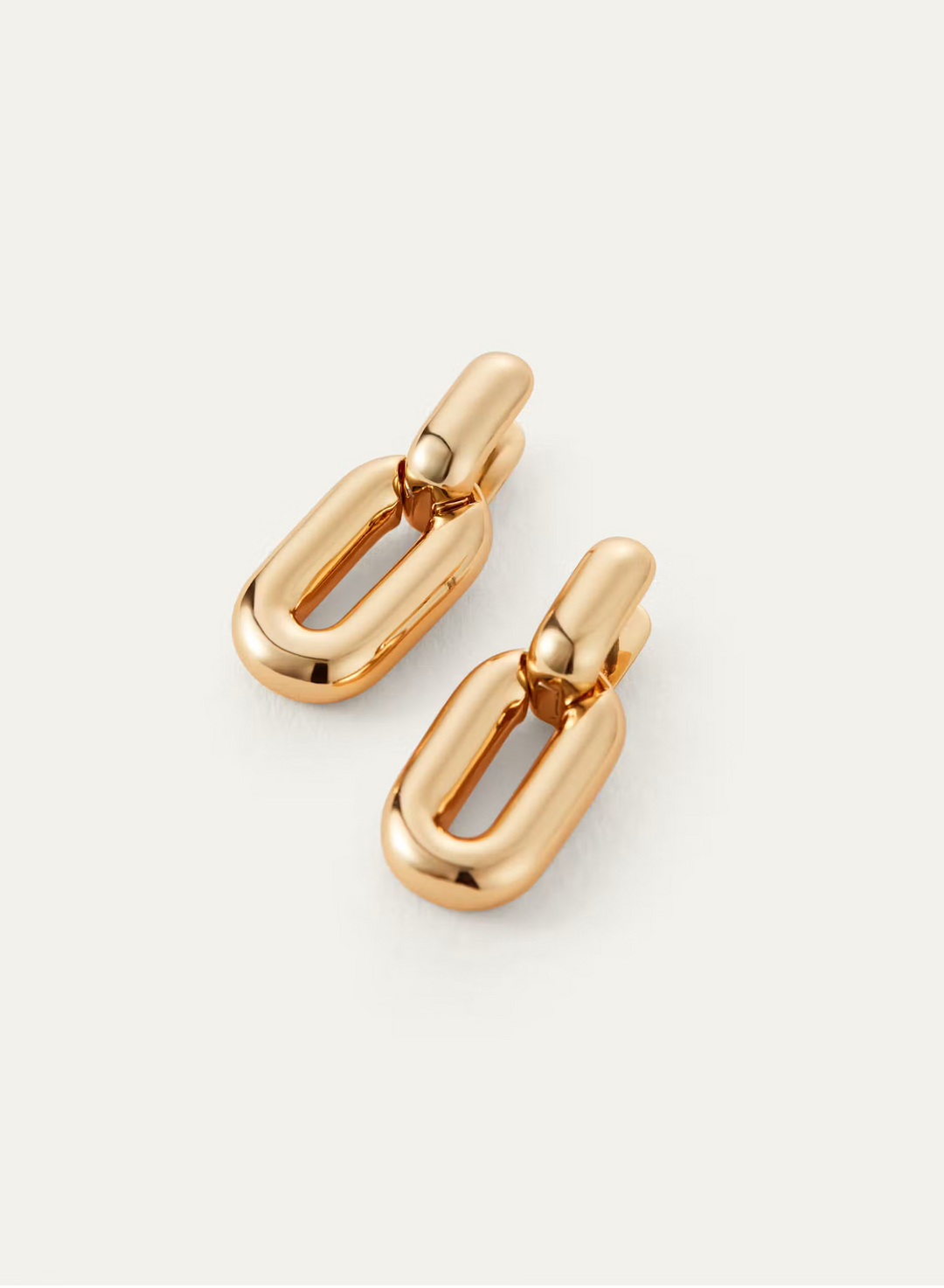 Jenny Bird Puffy Detachable Link Earrings -Gold