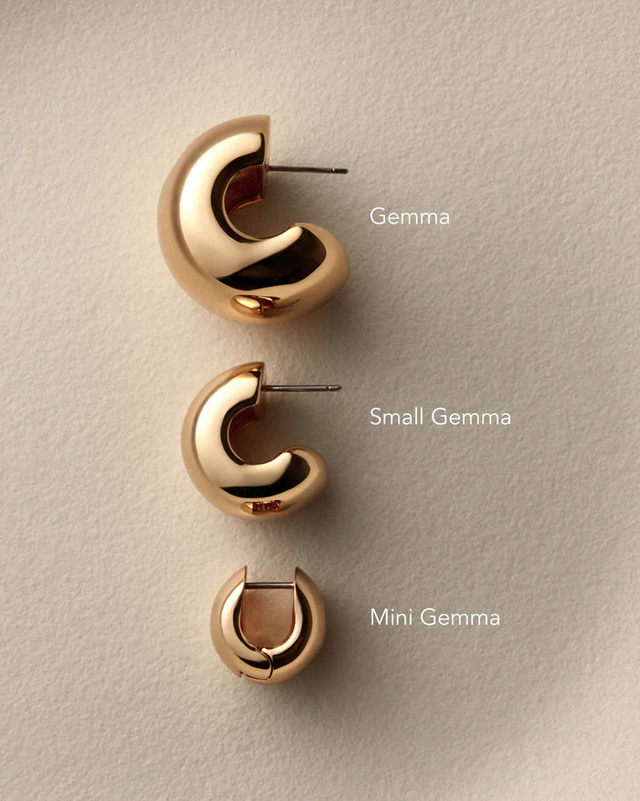 Jenny Bird Mini Gemma Hoop Earring -Gold