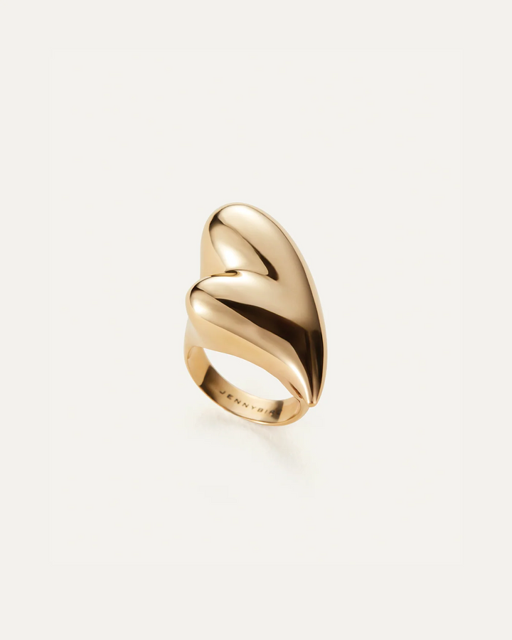 Jenny Bird Puffy Heart Ring Gold - EQUATION 