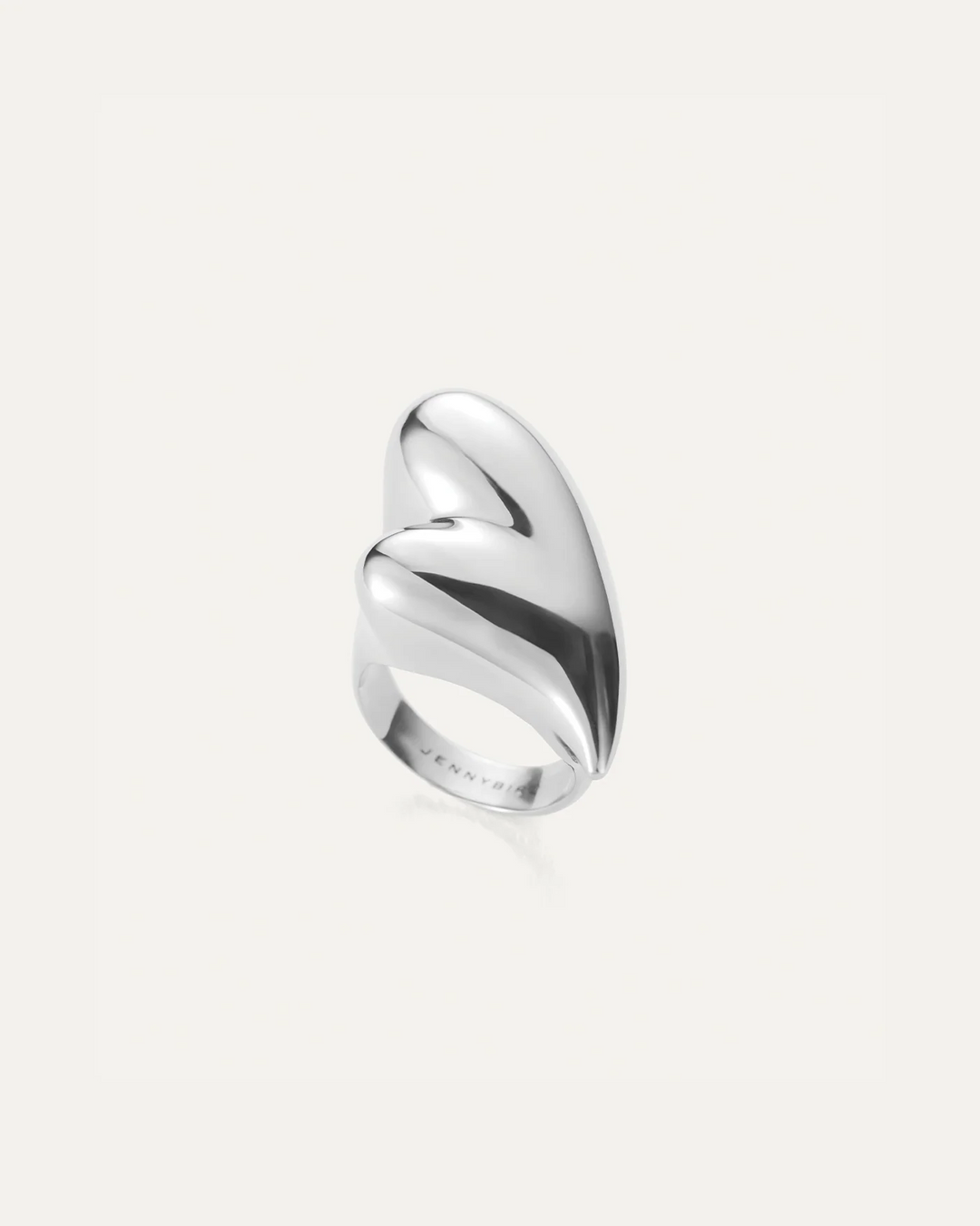 Jenny Bird Puffy Heart Ring Silver - EQUATION 