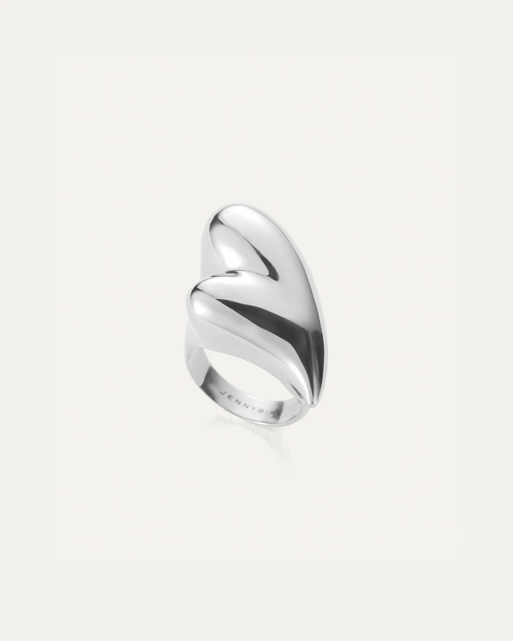 Jenny Bird Puffy Heart Ring Silver - EQUATION 