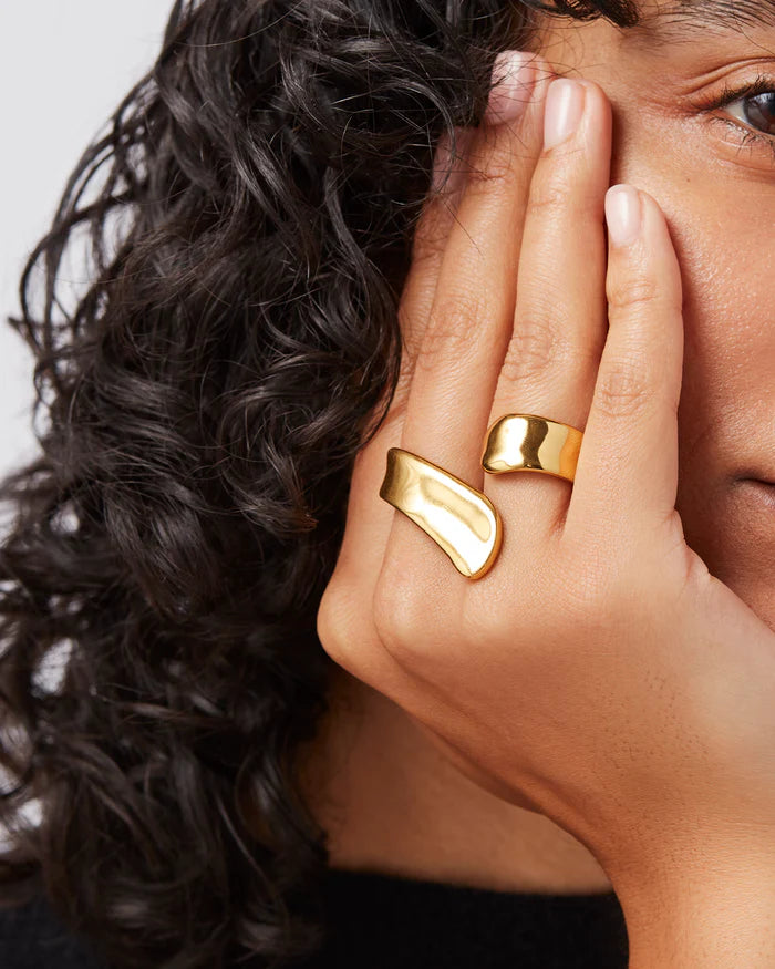 Jenny Bird Gold Solene Double Ring