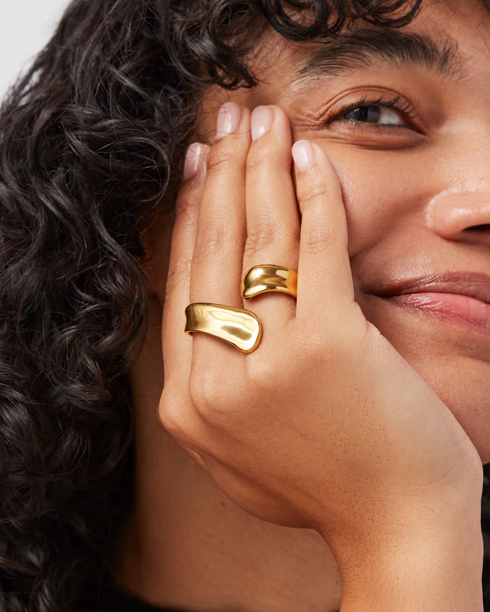 Jenny Bird Gold Solene Double Ring