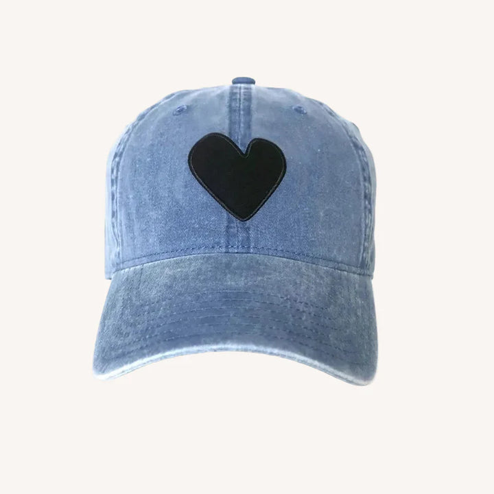 Kerri Rosenthal Baseball Hat Denim Imperfect Heart
