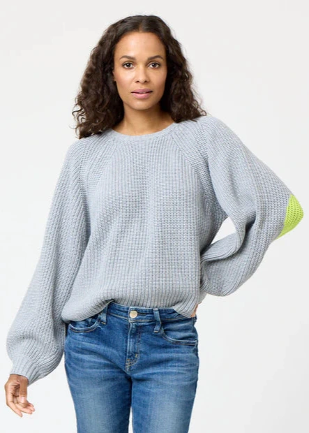 Kerri Rosenthal Ricki Imperfect Heart Sweater Grey