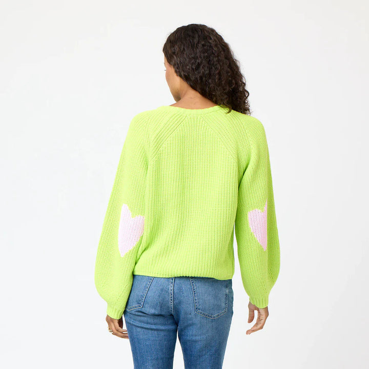 Kerri Rosenthal Ricki Imperfect Heart Sweater Green