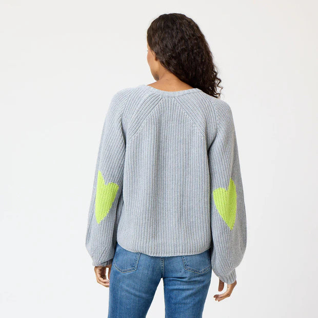 Kerri Rosenthal Ricki Imperfect Heart Sweater Grey