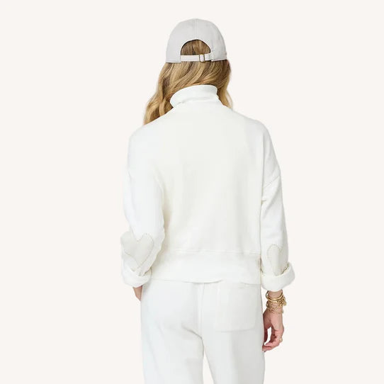 Kerri Rosenthal Imperfect Leather Heart Hat - Light Gray - Camel