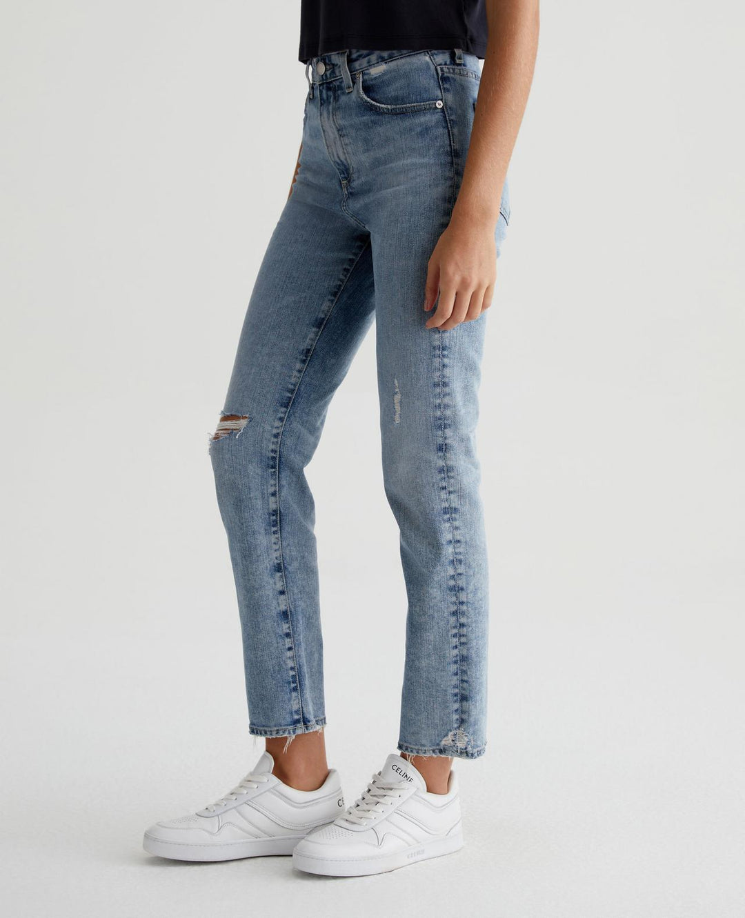 AG Denim Saige Crop Jeans- 22 YEARS DRIFTWOOD