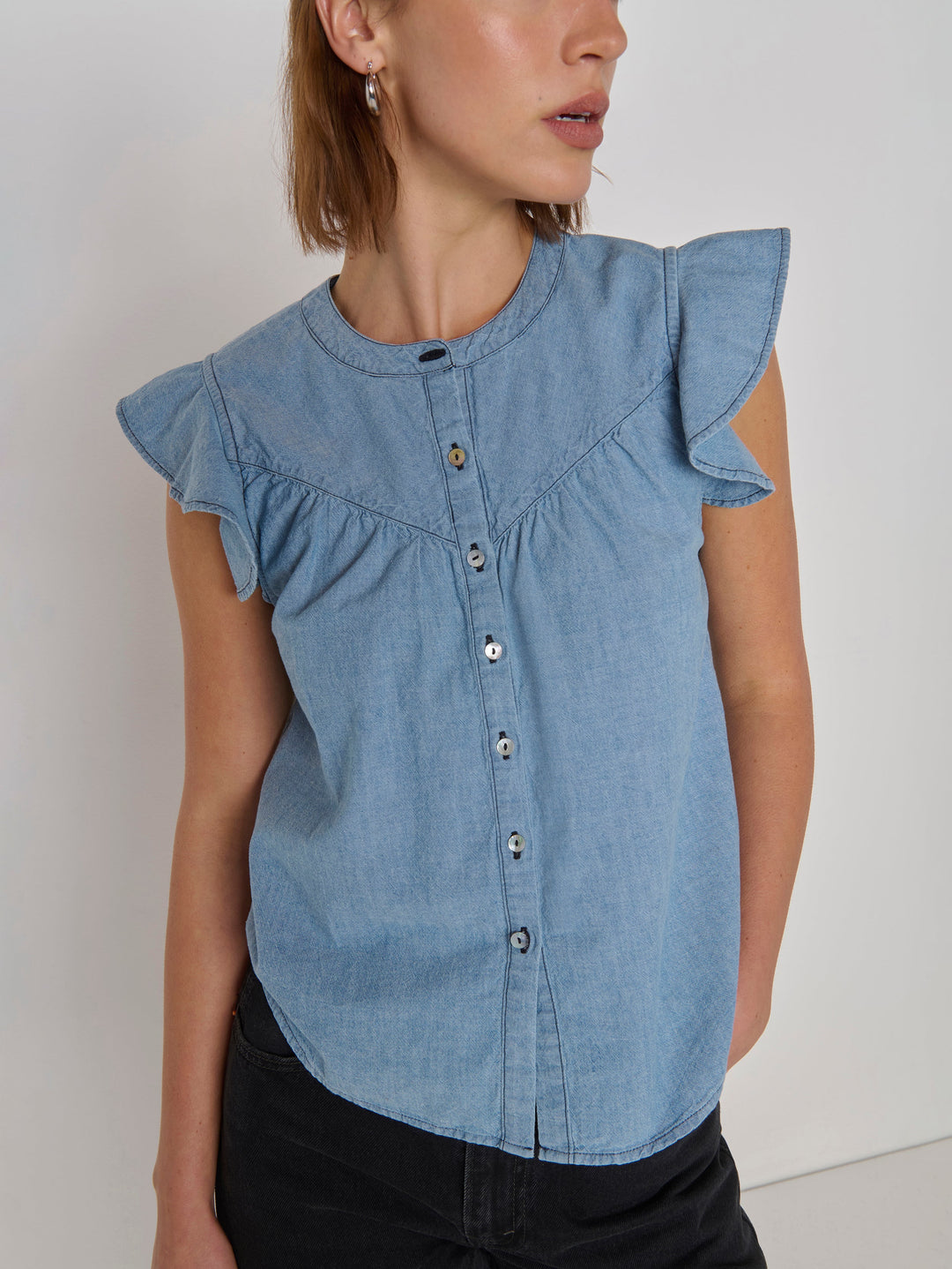 Nation Lindsey Blouse Chambray