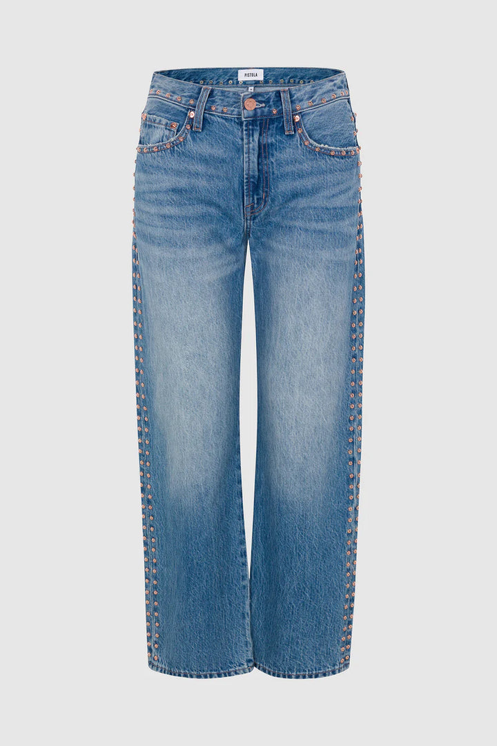 PISTOLA LEXI MID RISE BOWED STRAIGHT - STAR STUDDED