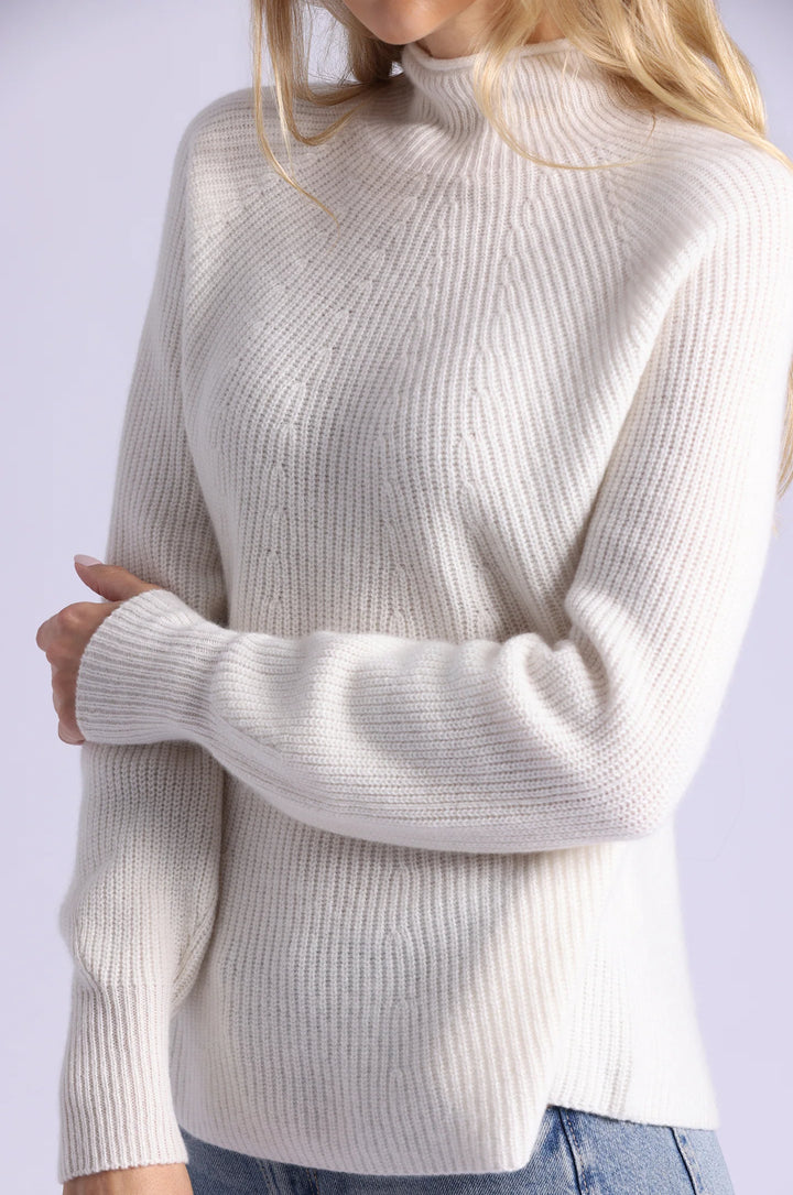 Minnie Rose Luxe Cashmere Seamless Mock Neck