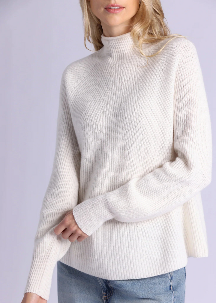 Minnie Rose Luxe Cashmere Seamless Mock Neck