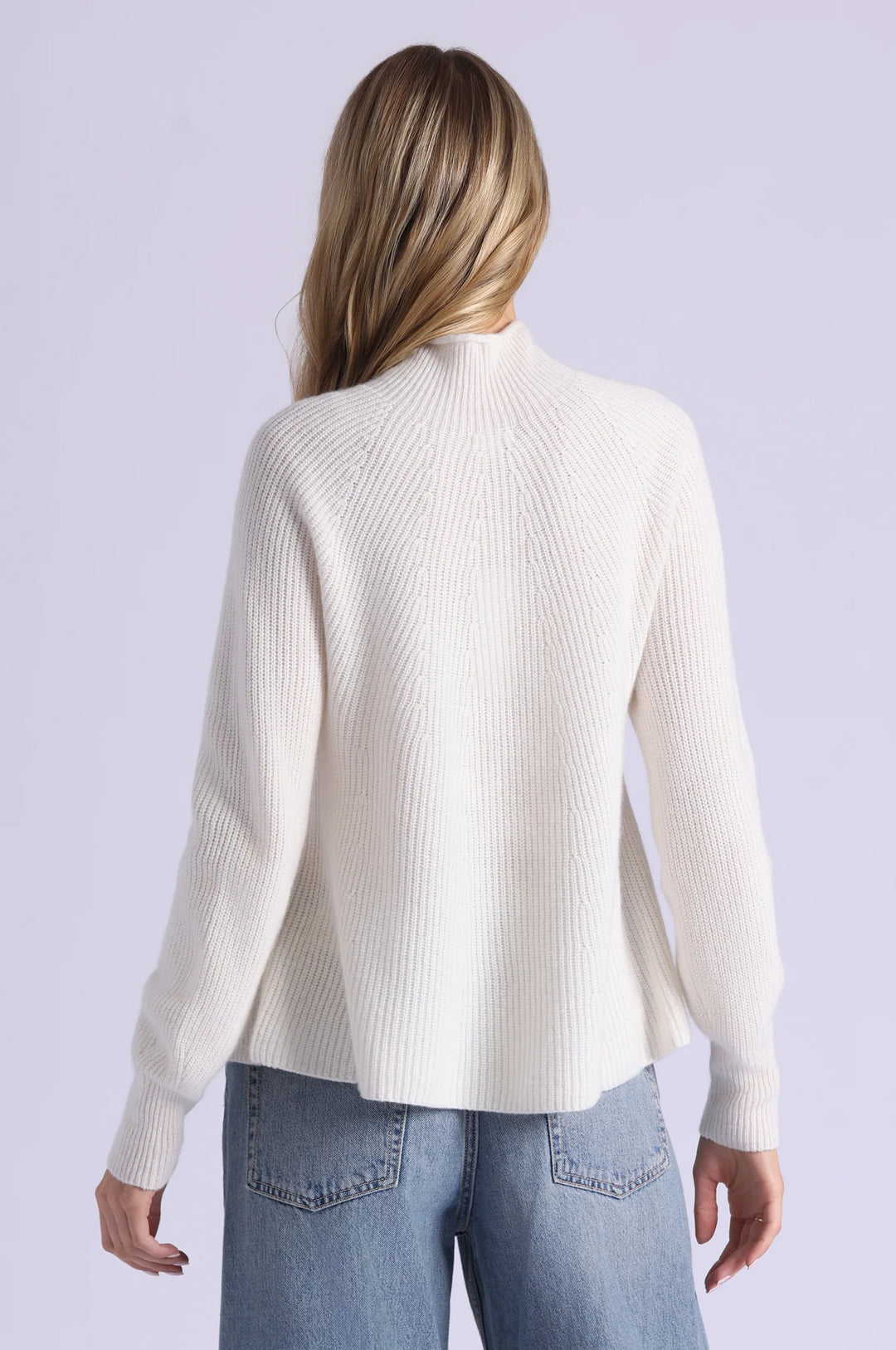 Minnie Rose Luxe Cashmere Seamless Mock Neck